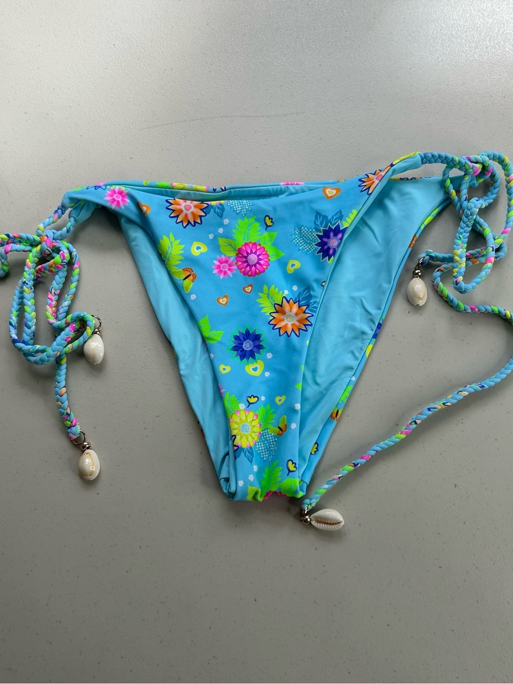 Blackbough Bikini Bottom Blue Floral Small Tie Side